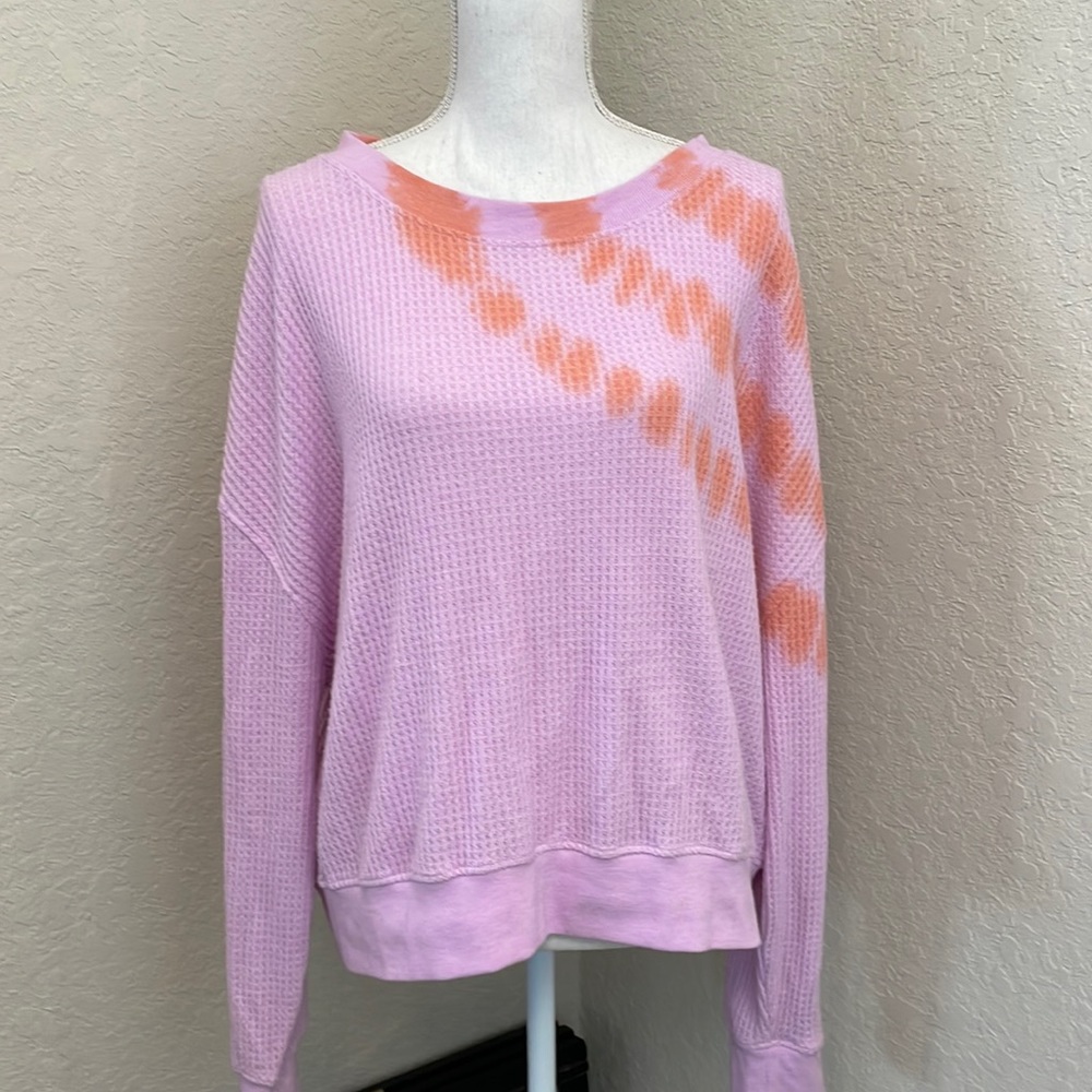 Waffle knit sweater